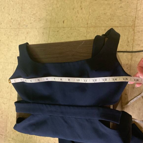 Jill Jill Stuart Navy Blue Cut-Out Gown Maxi Dress Size 2 A-Line Tank Straps - Picture 10 of 15